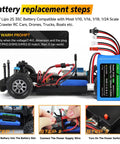 Two Pack 7.4V 2S LiPo RC Battery Set 1200mAh 35C Burst 70C High Discharge With JST PH2.0 SM2.0 MX2.0 Connectors installation guide