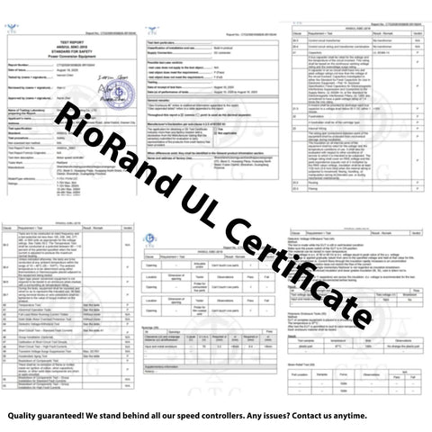 RioRand UL Certificate for Heavy Duty 7 To 70 Volt 30 Amp Pwm Dc Motor Speed Controller For Brushed Motors