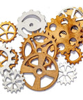 Steampunk Clock Cogs Pack For Model Railway Accessories, Dope Retro Gear Set For OO And HO Tracks with multicolor cogs.