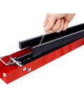 Heavy Duty Folding Saw Horses 2 Pack Built Tough As Nails For Real World Job Sites And Home Garage Projects Features portable steel bench stand being set up.