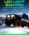 32 Inch LED Light Bar Combo 240W Off Road Lights For Truck UTV ATV Boat - 24000LM Output, combo beam on lifted truck in snow