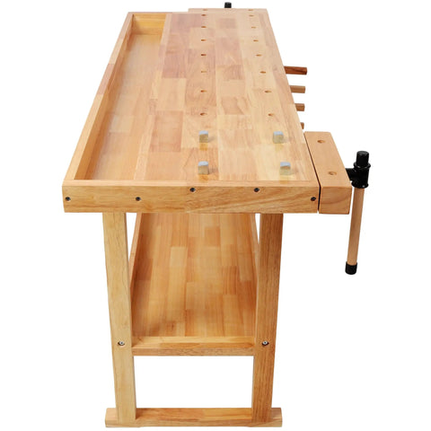 Built Tough 48 Inch Adjustable Standing Desk For Gaming Or Home Office Heavy Lifter 330 Lb Capacity Smooth Lift Computer Table side view with workspace.