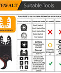 Compatibility chart for 14 Piece Hook Knife Blade Set For Oscillating Tools Cutting Roofing Shingles PVC Floor Carpet And Soft Materials