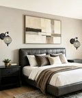 Lumestary 1 Piece Black Crystal Globe Wall Sconce, 1-Light Matte Black Finish Wall Sconce for Bathroom Bedroom Living Room, Vintage Vanity Light beside a bed.