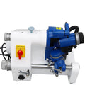 Pro Shop Bench Tool Sharpener And Precision Grinder Adapter with blue components and controls, designed for drill bit and lathe tool sharpening.