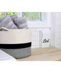 Vintage Shabby Chic Enamel Lint Bin With Magnetic Back For Dryer Or Washer Mount, Distressed White Laundry Room Decor