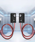 Two Pack IR Break Beam Sensor Kit With 5mm LEDs, Photoelectric Through Beam Switch, DIY Counting Module, 33cm Cable Length, 25cm To 100cm Sensing Range, Fast Response NPN Normally Open Output For DIY Automation, black plastic housings with red and black wires