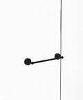 Prestige Regal Collection 18 Inch Shower Door Towel Bar In Oil Rubbed Bronze With Solid Brass Construction Easy Install Hardware Classic Yet Modern Vibe For A Fresh Bathroom Upgrade attached to glass