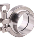 DERNORD 2-inch stainless steel tri-clamp with bolt and gasket, front view