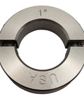 Premium 303 Stainless Steel Split Shaft Collar, 1.0 Inch Bore, two piece clamping design, heavy duty industrial hardware.