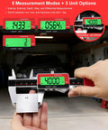 Person using 6-Inch Digital Caliper With USB-C Rechargeable Backlight LCD, Plus Or Minus 0.001 Inch Accuracy, for precise measurement.