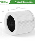 Two Pack A1 Replacement Filter For Popular Air Purifiers, 3 Stage HEPA Filter System With Pre Filter, product dimensions