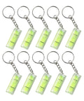 10 Pack for mini for spirit Levels Green and Blue for acrylic Glass Square in keychain design, featuring compact and portable levels.