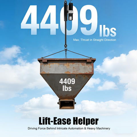 Top Shelf Heavy Duty 12V DC Electric Hydraulic Actuator 800 Watt 2 Ton Linear Cylinder With 8 Inch Stroke For Dump Trailer And Lift Table Smooth Reliable Power Lift lifting a 4409 lbs capacity load.