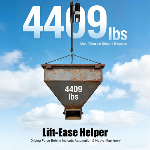 12V Electric Hydraulic Linear Actuator With 8 Inch Stroke And 200mm Travel 2 Ton Load Capacity Fast 0.98 Inches Per Second Lift 2850 RPM Motor Beefy Heavy Duty Power For DIY Projects Machinery And Home Workshop Tasks, 4409 lbs straight lift on suspended hopper
