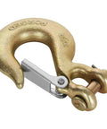 4 Pack 5/16 Inch Grade 70 Clevis Slip Hooks With Safety Latches Built Like A Tank Forged Steel rigging hook with spring latch.