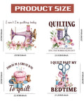 Quilting Heat Transfer Stickers Four Piece Set For DIYers T Shirts Hoodies Jackets Washable Iron On Decals Sewing