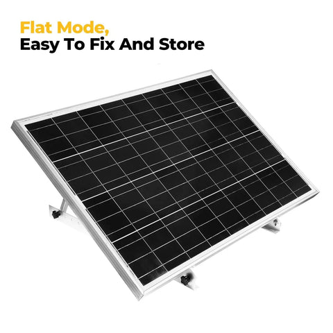 Flat mounted 28 Inch Adjustable Solar Panel Tilt Mount Brackets With Foldable Tilt Legs for Roof RV Boat setups