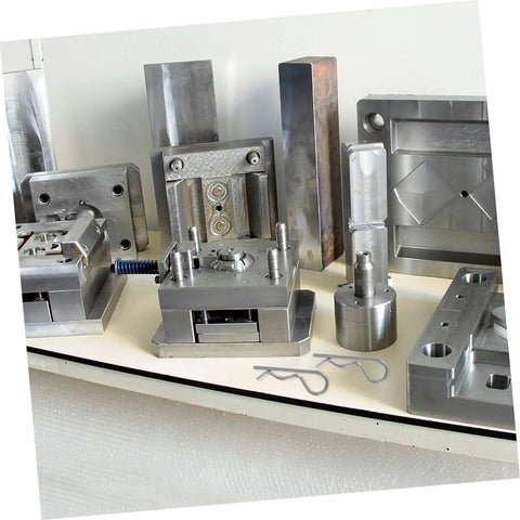 Versatile Cotter Pin Clips Set For Trailer Hitches And Equipment 20 Pieces Spring Fasteners displayed with metal molds