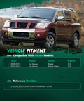 Front view of an SUV; text detailing compatibility with Nissan Rogue 2008-2015 for Rear Wheel Hub Bearing Assembly 512398.