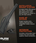 Stronghold Gun Boot L With Autolatch Mount Black Hard Case for Long Guns Up to 52 Inches, one hand entry, shown with mount.