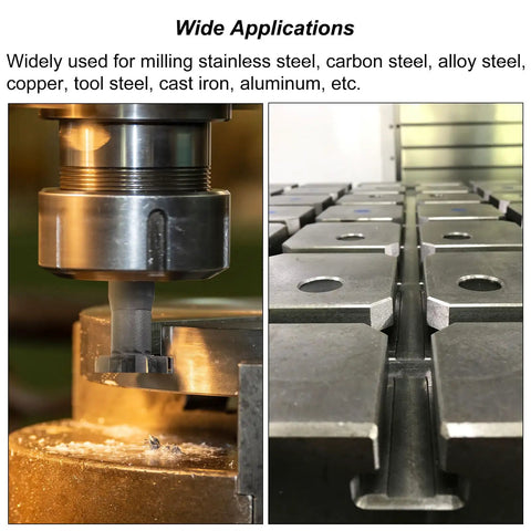 T Slot End Mill Cutter 16mm Diameter, 3mm Cutting Depth, 10mm Shank shown in metal milling application