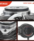 Detailed view of Front Wheel Bearing And Hub Assembly With ABS For 4WD Ford Ranger 2000 2001 2002 And Mazda B3000 2001 2002 B4000 2000 2002 5 Lug Compatible Direct Fit Replacement With High Load Capacity Roller Bearing For Smooth Operation And Long Life