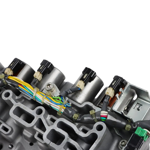 Close-up of RE0F11A JF015E CVT Transmission Valve Body With Solenoids Replacement For Nissan Sentra Versa 13-19 1.6L 1.8L Engines