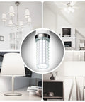 LED Corn Bulb 150W Equivalent 2500 Lumens 6500K Cool Daylight White Non Dimmable E26/E27 Base for indoor use in various fixtures