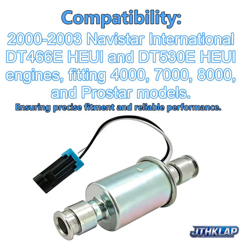 12V Inline Fuel Transfer Pump For Navistar DT466E DT530E HEUI Engines No Fuss Drop In Fit For 4000 7000 8000 Prostar Trucks Replacement OE 480234 433335790251C1, silver metal