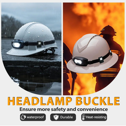 Hard Hat Headlamp Clips 8 Pack Ultra Lightweight Durable Light Holders For Hard Hats Quick Attach Helmet Accessories in rain and fire scenes