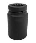 Street Proven Spline Drive Impact Wrench Socket 46mm Deep, heavy duty chromoly steel construction, black oxide finish, six point design.