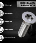 8Pcs Screw Rotor Brake Disc Retaining Screws M6x16 Set Stainless Steel Front And Rear Replacement For Audi Volkswagen Porsche 2009 2024