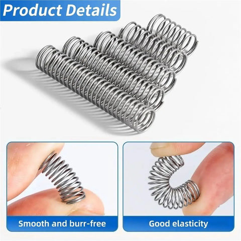 All Purpose Stainless Steel Spring Shock Absorber Kit With 23 Size Variations and 300Pcs 390Pcs 392Pcs 400Pcs Mix displayed with elasticity