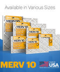 MERV 10 20x20x1 Pleated Air Filter Six Pack For AC Furnace And HVAC Systems Made In USA on display