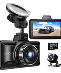 Dual Dash Cam Front And Rear With Free 64GB Card 3 Inch Screen Car Cam For Your Ride 1080P Front 720P Rear