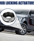 Auto Locking Hub Actuator For Four Wheel Drive 4X4 Vehicles Compatible With Ford F-150 2015-2020 shown with vehicle