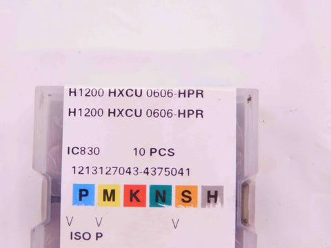 Two Pack New H1200 HXCU 0606 HPR IC830 AlTiN And TiN Coated Carbide Inserts for CNC milling package detail