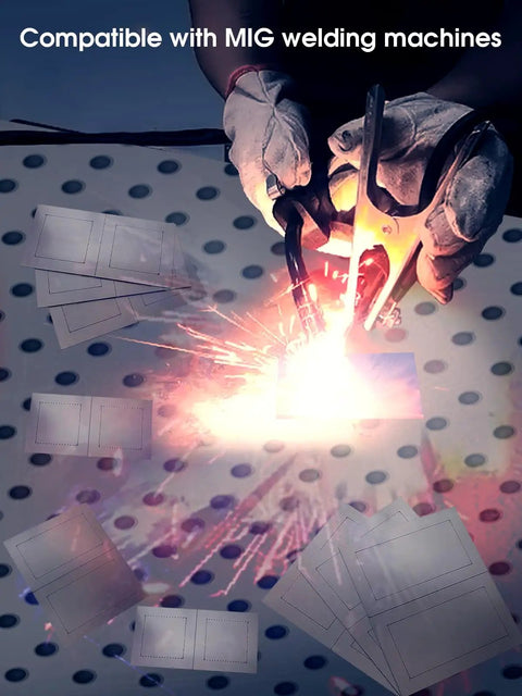 Hot 24Pcs Welding Practice Kit For Beginners Includes Super Strong Magnet With 28lb Pull Force And Laser-Cut Mild Steel Coupons At 8 Precise Angles To Help You Level Up Your Skills Fast, hands using MIG welder on steel coupons.