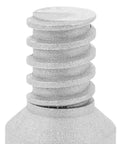 Heavy Duty 2 Pack Metal Threaded Tip Connector For Mop Handle Replacement Pole Adapter close-up silver metal threads