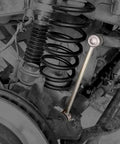 Rear Sway Bar Link Kit For 2007 To 2020 Jeep Wrangler JK JL 1 To 2.5 Lift Easy Install Durable Beefy Stabilizers That Keep Your Ride Stable Cut Body Roll And Prevent Off Road Tilt On Tough Trails. installed on lifted Jeep rear suspension