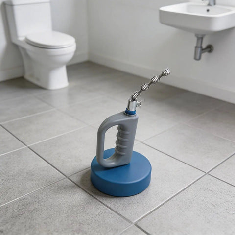 Heavy Duty Drain Cleaner Spring Coil Strip Multi Length Plumbing Snaker Flexible Pipe Breaker For Sink And Tub on tiled floor.