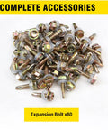 80 expansion bolts for 3 Way Right Angle Pergola Brackets For 4x4 Lumber DIY Kit With Screws, heavy-duty steel, rust-resistant.