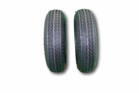 Front view of Heavy Duty 4 Lug Trailer Tire And Wheel Set 4.80-8 Size, Galvanized 6 Ply Load Range C, Set Of 2 for boat trailers