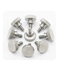 Heavy Duty M3 X 6mm Knurlled Thumb Screws Set Of Ten Slick Flat Heads For No Sweat Assembly On Consumer Electronics And Home Appliances Featuring Badass 304 Stainless Steel Durability, showing ten stainless steel knurled thumb screws.
