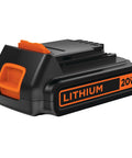 20V Max Cordless Pole Hedge Trimmer lithium battery, black and orange design