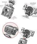 Close-up of 50 Pack 1 Inch Overlay Soft Closing Face Frame Cabinet Hinges With Screws, 105 Degree Concealed Kitchen Cabinet Doors Hardware