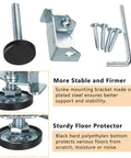 Heavy Duty Corner Leveling Feet For Uneven Floors Adjustable Furniture Levelers With Left And Right Brackets and screws