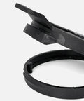 Side view of black Windshield Washer Fluid Reservoir Cap for GM Rides and Trucks Fits Cadillac Escalade Chevrolet Silverado Malibu Impala.