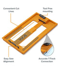 NGX Saw Plate RT Circular Saw Guide For Straight Cuts With Quick Lock Tool Free Mounting and convenient cut lines visible